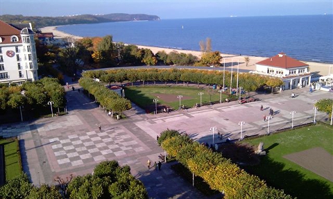 Panorama Sopotu z nadmorskiej latarni